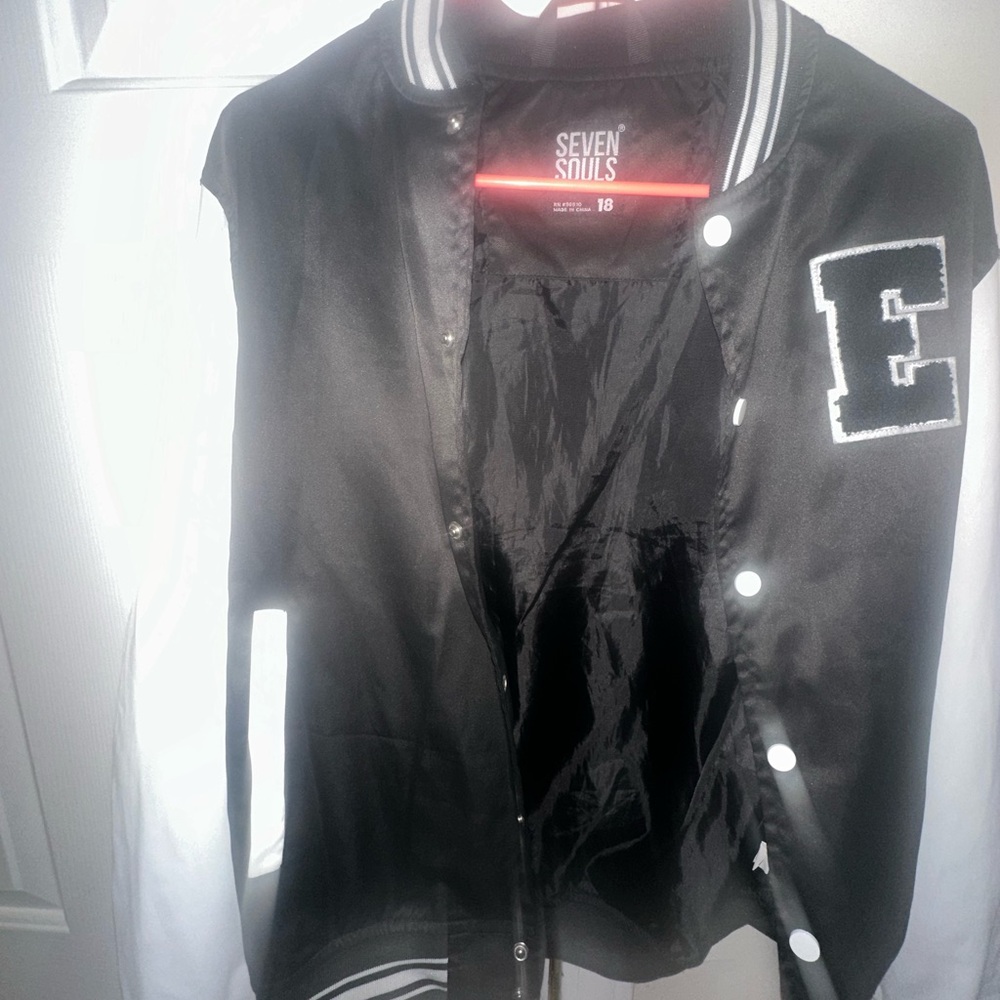 Seven Souls Black and White Varsity Jacket